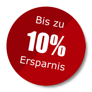 Bis zu 10% Ersparnis